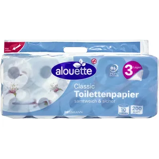 Alouette Toilettenpapier Classic 3-lagig, 10 Rollen