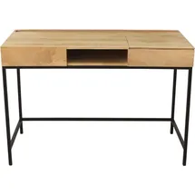 miliboo Schreibtisch Industrie-Stil Mangobaum Braun