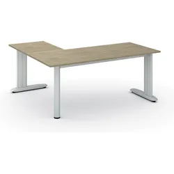 Bürotisch PRIMO FLEXIBLE, 1800 x 1600 mm, Eiche natur