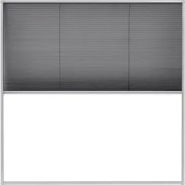 vidaXL Insektenschutz-Plissee für Fenster 120 x 120 cm Grau/Schwarz