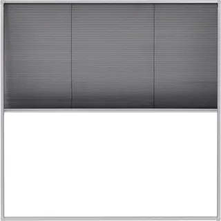 vidaXL Insektenschutz-Plissee für Fenster 120 x 120 cm Grau/Schwarz