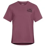 Jack Wolfskin Vonnan Graphic Kurzarm-t-shirt - Ridge Leaf Raisin - S