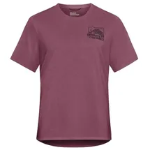 Jack Wolfskin Vonnan Graphic Kurzarm-t-shirt - Ridge Leaf Raisin - S