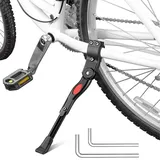 SMYJDMM Fahrradständer, 24-28 Zoll Fahrrad Ständer, Höhenverstellbar und Universal Seitenständer Aluminium Fahrradständer Stabil und rutschfest Bike Stand für Mountainbike Rennrad Urban Bikes