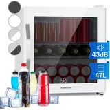 Klarstein Klarstein Getränkekühlschrank, Kühlschrank Klein mit 2 Ablagen, Minikühlschrank Lautlos für Büro Camping Outdoor, Mini-Kühlschrank mit