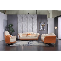 JVmoebel Sofa Moderne Sofagarnitur 3+2+1 Sitzer Set Design Sofa Polster Couche, Made in Europe orange
