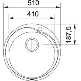 Franke Pamira ROX 610-41 edelstahl glatt + Stopfenventil