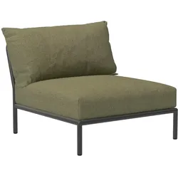 LEVEL2 Outdoor Sessel Lounge-Modul 1 Blattgrün Dunkelgrau