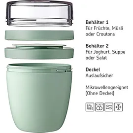 Mepal | Ersatz Kombideckel | Vivid Mauve | passend für Lunchpot, Fruitpot & Snackpot | inklusive Dichtungsring | ideale Ergänzung zu deinem Lunchpot
