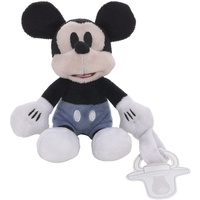 Disney Mickey Mouse Schnullerhalter aus Plüsch, Weiß, Blau und Schwarz