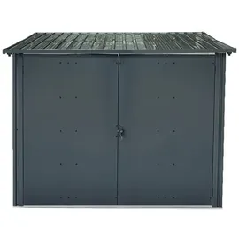 Floraworld Fahrradgarage für 3 Fahrräder anthrazit 164 x 204 x 145/163 cm