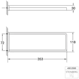 Steinberg 450 Handtuchhalter Mattschwarz 4502550S