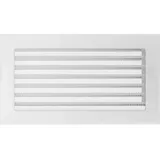 Kratki Lüftungsgitter Luftgitter mit Lamellen und Gaze 17x30 cm, weiß
