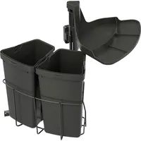 Kuekom Abfallcenter Nr. 2 Schwenkeimer 2x 9 Liter anthrazit