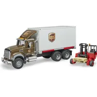 Bruder 02828 - Mack Granite UPS Logistik-LKW mit Mitnahmestapler