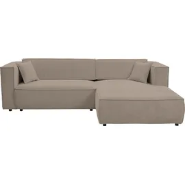 werk2 Ecksofa Cord 3-Sitzer Greige