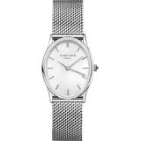 Rosefield OWSMS-OV11 Damen-Armbanduhr Oval Silberfarben/Perlmutt