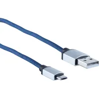 ShiverPeaks USB Kabel 1 m USB 2.0 USB A Micro-USB B Blau
