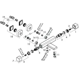 Hansgrohe Ecostat E Wannenthermostat Aufputz 2 Funktionen) chrom