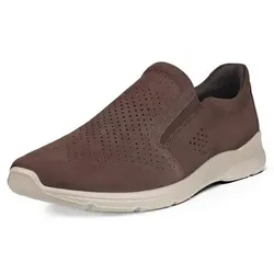 ECCO Sneaker Irving Slip On (Vollnarbenleder und Yak-Nubukleder) braun Herren