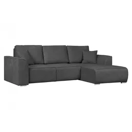OTTO home Ecksofa OTTO HOME "BEATRICE optionale Schlafsofa mit Bettkasten, B/T/H: 265/170/86 cm", grau (dunkelgrau), B:265cm H:86cm T:170cm, 100% Polyester, Sofas, Ecksofa, L-Form, wahlweise auch mit Bettfunktion und Bettkasten