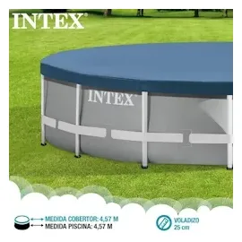 Intex Abdeckplane Frame Pool 457 cm blau