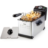 Domo DO514FR Fritteuse Edelstahl 3 Liter Fritöse Frittöse - 2000 W