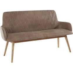 Sitzbank HOME AFFAIRE "Brest", braun (braun, natur), B:160cm H:88cm T:60cm, Polyester, Sitzbänke, Sitzbank Essbank Polsterbank, Schuhbank, Garderobenbank, Bank Breite 160 cm