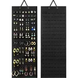 Lolalet Hängender Ohrring Organizer Damen Mädchen Schmuckaufbewahrung Wand Schwarz