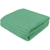 Cottonmarket Decken 170x210 cm - Zweiseitig Tagesdecke - Kuscheldecke Flauschig für Wintergarten und Balkon - Blanket für Terrasse - Gartenmöbel Überwurfdecke - Felldecke Pistazienfarbe
