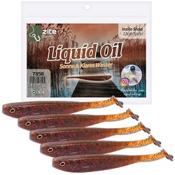 Zite Kunstköder Gummifische Zander Set – Inzite Shad 12 cm Liquid Oil Softbait