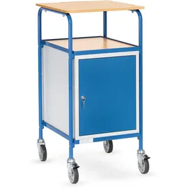 Fetra Fechtel Transportgeräte GmbH Rollpult Stahl 500 x 600 mm lichtgrau/blau 1 Ablageboden Tragkraft 100 kg