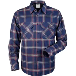 Flanellhemd Langarm "7421 MSF" Klassiker - S - marine