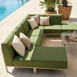 Oviala Modulares niedriges Gartenmöbel 360 x 180 x 78 cm Grün