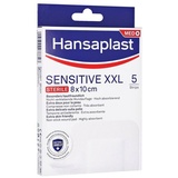 Beiersdorf AG KFZ-Verbandtasche Hansaplast Sensitive XXL Steril 8 cm x 10 cm, 5 Stück - B01D5VINU4