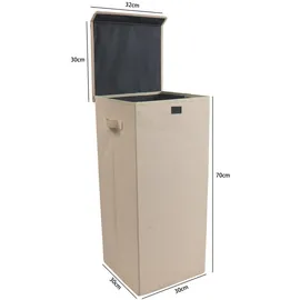 VCM Wäschebox »Dreso L«, BxHxL: 30 x 70 x 70 cm, Textil, - rot