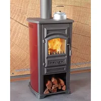 ECOfoxx EEK A+ Kaminofen Forte rot mit Herdplatte