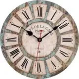 Vintage-retro-wanduhr – Moderne, Geräuschlose Pendeluhr Aus Holz Im Industriestil Für Schlafzimmer, Küche, Badezimmer, Büro, Hotel (schwarz) Modou-crezuo