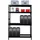 Proregal Reifenregal Stahl 180 x 120 x 40 cm schwarz für 12 Reifen mit 2 Fachböden