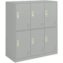 [en.casa] Spind Grau, Metall, 90x100x40 cm