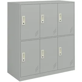 [en.casa] Spind Grau, Metall, 90x100x40 cm