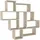 moebel17 Wandregal 115 x 103 x 15 cm Beige