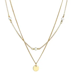 Elli Layer Plättchen Süsswasserperlen 925 Silber 40 Damen 