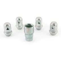H&R Felgenschloss-Set M12x1,50 Kegelbund - 4 Felgenschloss-Muttern inkl. Adapter