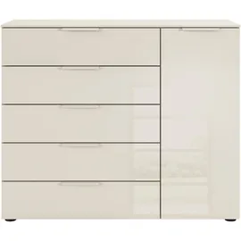 Rauch Kommode Türkommode Sideboard Kombikommode FLIPP mit Glasfront", beige, Breite 120 cm