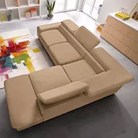 Ecksofa SIT & MORE "Alcatraz L-Form" Sofas Gr. B/H/T: 272cm x 94cm x 226cm, Luxus-Microfaser ALTARA NUBUCK, Ottomane rechts, mit Bettfunktion, braun (macchiato) wahlweise mit Bettfunktion