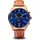 BERING - Armbanduhr - Herren - Classic - roségold glänzend - 10542-467 - Braun/Blau