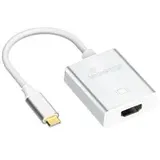 MediaRange USB Type-C 3.1 auf HDMI Konverter 1 m Silber