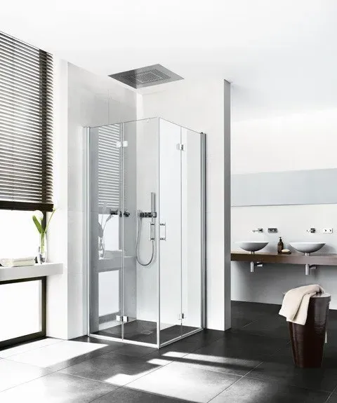 Kermi Eck-Halbteil links Diga 2CL 1230x1850, silber hochglanz, ESG Opaco, DI2CL12318VUK DI2CL12318VUK