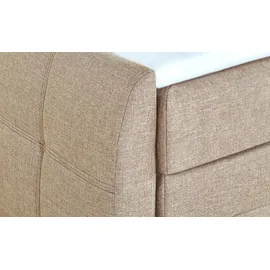 Sofa.de Boxspringbett mit Bettkasten Earl ¦ beige ¦ Maße (cm): B: 200 H: 110